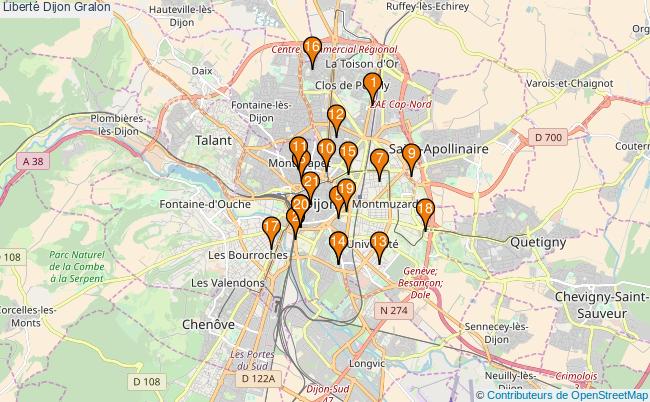 plan Liberté Dijon Associations liberté Dijon : 25 associations