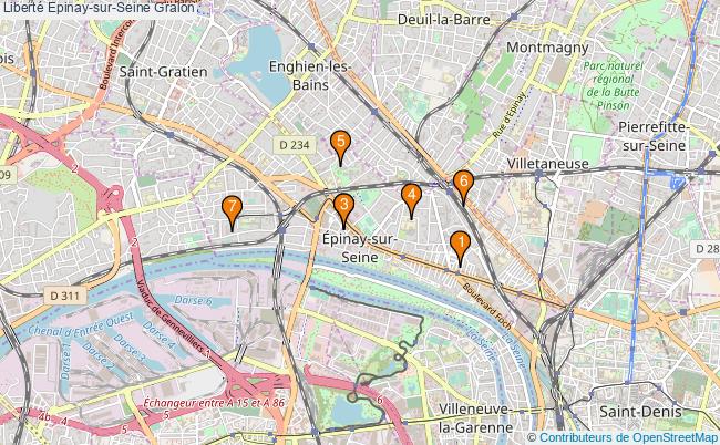 plan Liberté Epinay-sur-Seine Associations liberté Epinay-sur-Seine : 7 associations