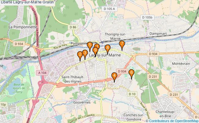 plan Liberté Lagny-sur-Marne Associations liberté Lagny-sur-Marne : 9 associations