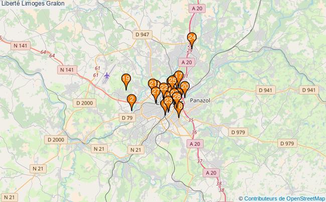 plan Liberté Limoges Associations liberté Limoges : 32 associations