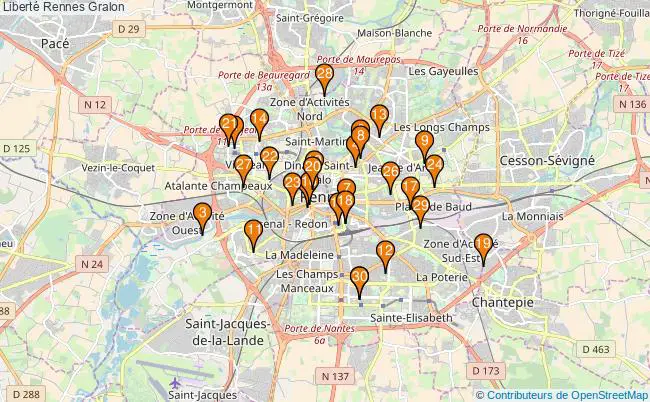 plan Liberté Rennes Associations liberté Rennes : 47 associations