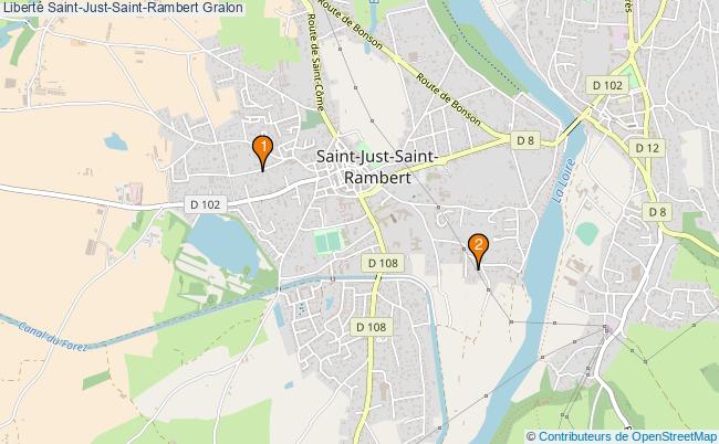 plan Liberté Saint-Just-Saint-Rambert Associations liberté Saint-Just-Saint-Rambert : 3 associations
