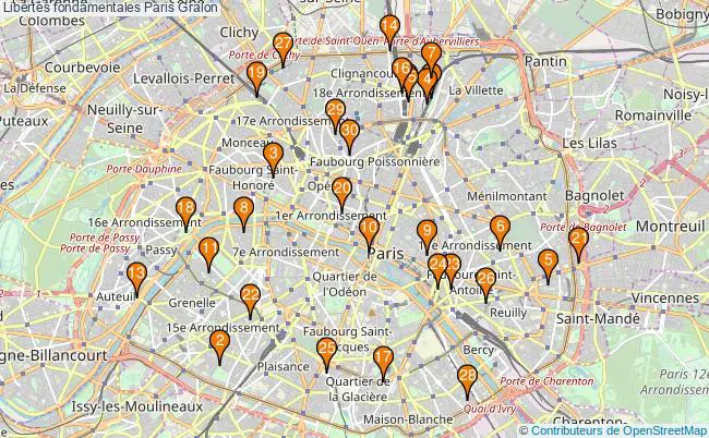 plan Libertés fondamentales Paris Associations libertés fondamentales Paris : 72 associations