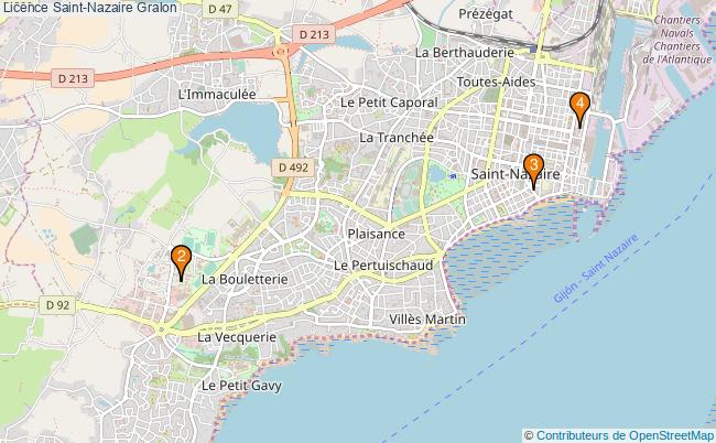 plan Licence Saint-Nazaire Associations licence Saint-Nazaire : 3 associations