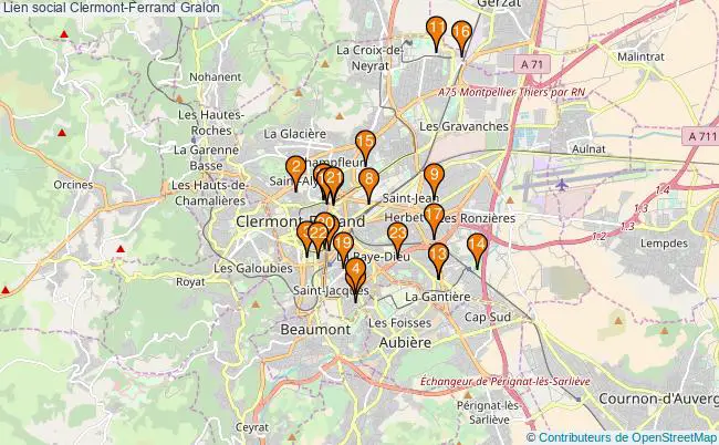 plan Lien social Clermont-Ferrand Associations lien social Clermont-Ferrand : 33 associations