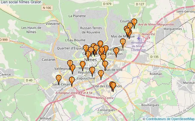 plan Lien social Nîmes Associations lien social Nîmes : 50 associations