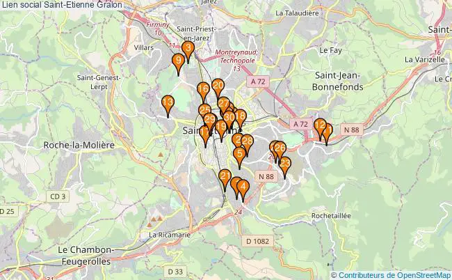 plan Lien social Saint-Etienne Associations lien social Saint-Etienne : 60 associations