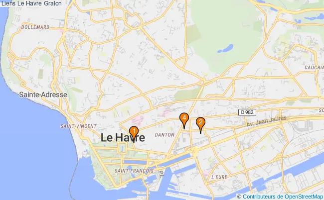 plan Liens Le Havre Associations liens Le Havre : 4 associations