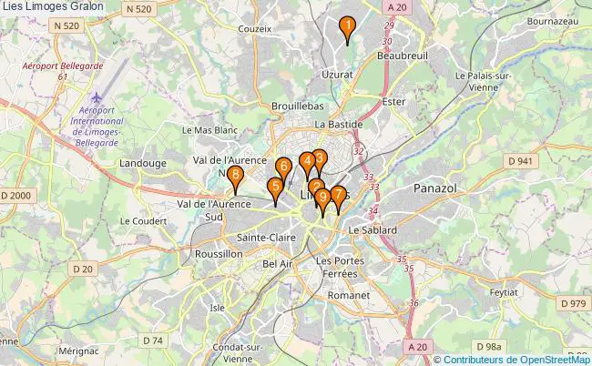 plan Lies Limoges Associations lies Limoges : 12 associations