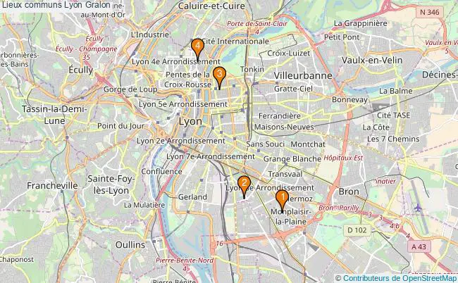 plan Lieux communs Lyon Associations lieux communs Lyon : 5 associations