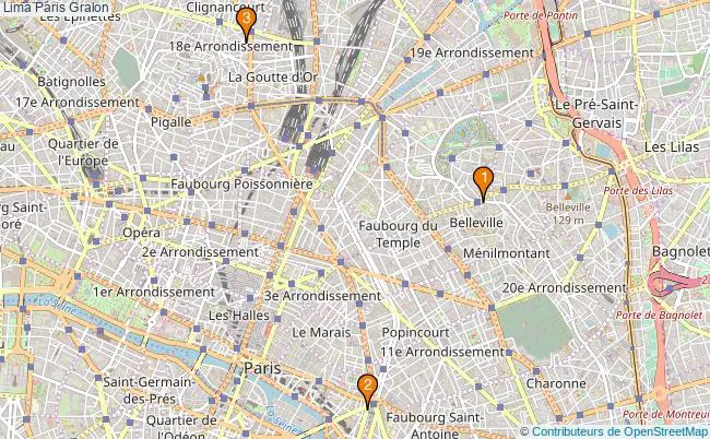 plan Lima Paris Associations Lima Paris : 4 associations