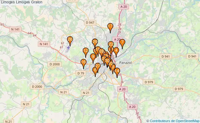 plan Limoges Limoges Associations limoges Limoges : 395 associations