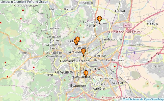 plan Limousin Clermont-Ferrand Associations limousin Clermont-Ferrand : 5 associations