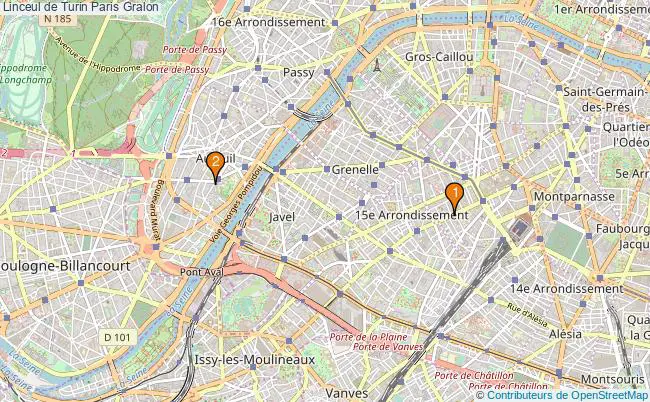 plan Linceul de Turin Paris Associations linceul de Turin Paris : 2 associations