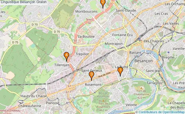 plan Linguistique Besançon Associations linguistique Besançon : 4 associations
