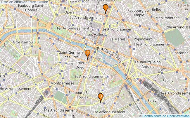 plan Liste de diffusion Paris Associations liste de diffusion Paris : 3 associations