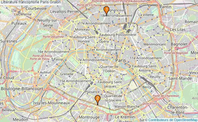 plan Littérature francophone Paris Associations Littérature francophone Paris : 5 associations