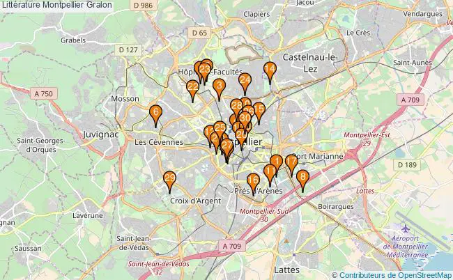 plan Littérature Montpellier Associations littérature Montpellier : 73 associations