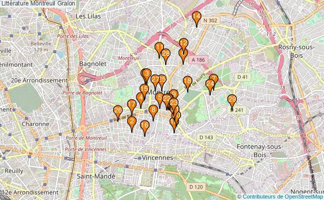 plan Littérature Montreuil Associations littérature Montreuil : 30 associations