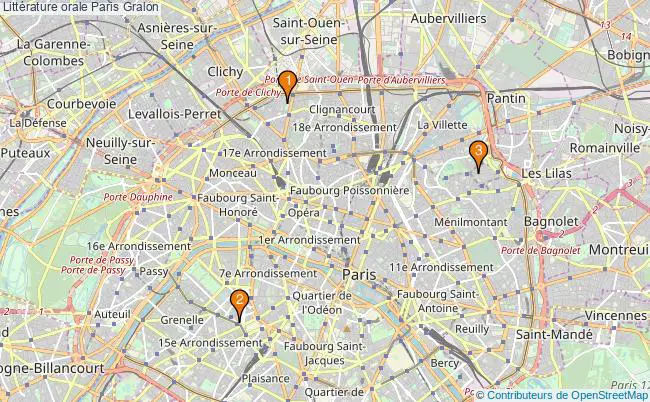 plan Littérature orale Paris Associations littérature orale Paris : 4 associations