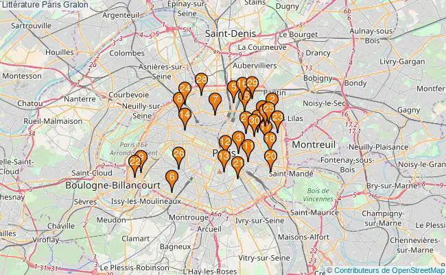 plan Littérature Paris Associations littérature Paris : 624 associations