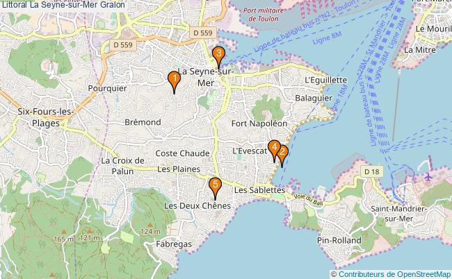 plan Littoral La Seyne-sur-Mer Associations Littoral La Seyne-sur-Mer : 6 associations
