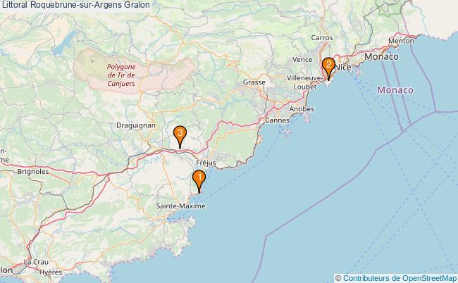 plan Littoral Roquebrune-sur-Argens Associations Littoral Roquebrune-sur-Argens : 3 associations