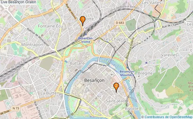 plan Live Besançon Associations live Besançon : 3 associations