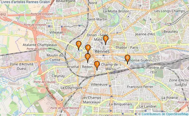 plan Livres d'artistes Rennes Associations livres d'artistes Rennes : 6 associations