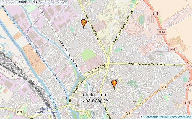 plan Locataire Châlons-en-Champagne Associations locataire Châlons-en-Champagne : 2 associations