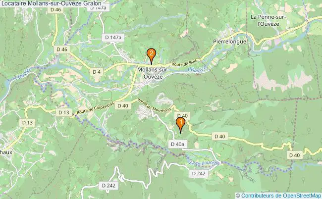 plan Locataire Mollans-sur-Ouvèze Associations locataire Mollans-sur-Ouvèze : 2 associations