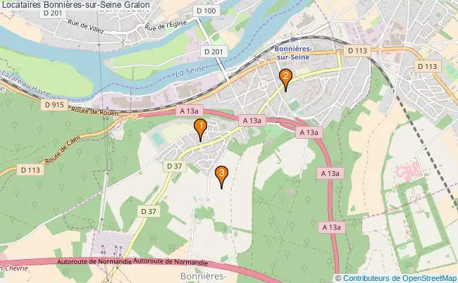 plan Locataires Bonnières-sur-Seine Associations Locataires Bonnières-sur-Seine : 3 associations