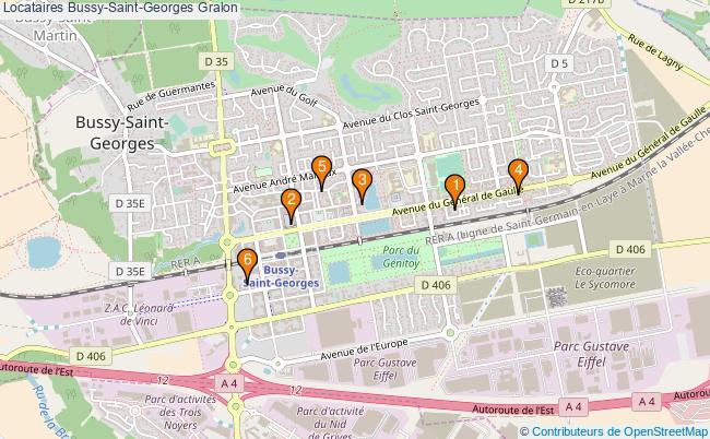 plan Locataires Bussy-Saint-Georges Associations Locataires Bussy-Saint-Georges : 7 associations