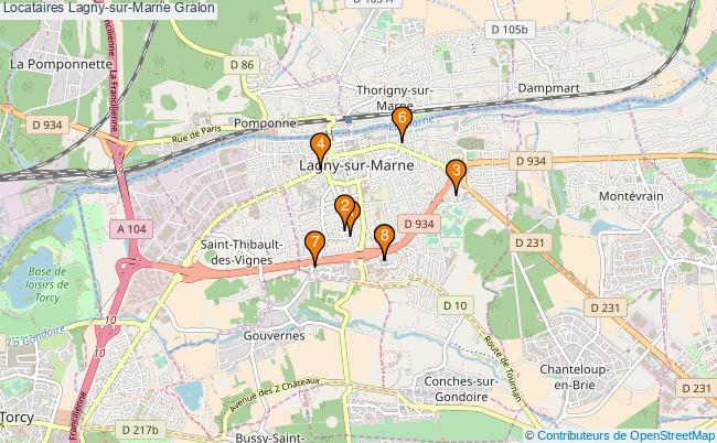 plan Locataires Lagny-sur-Marne Associations Locataires Lagny-sur-Marne : 9 associations
