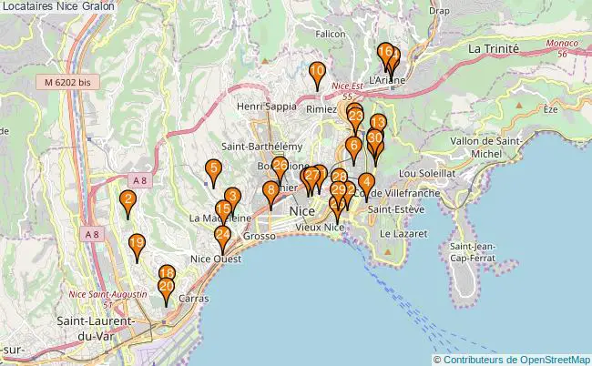 plan Locataires Nice Associations Locataires Nice : 43 associations
