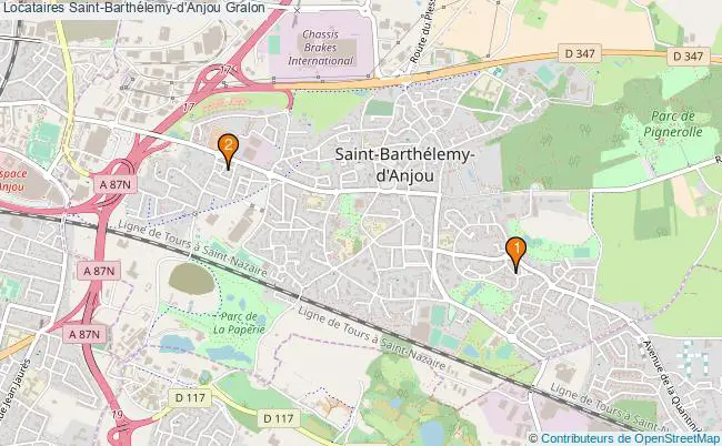 plan Locataires Saint-Barthélemy-d'Anjou Associations Locataires Saint-Barthélemy-d'Anjou : 2 associations