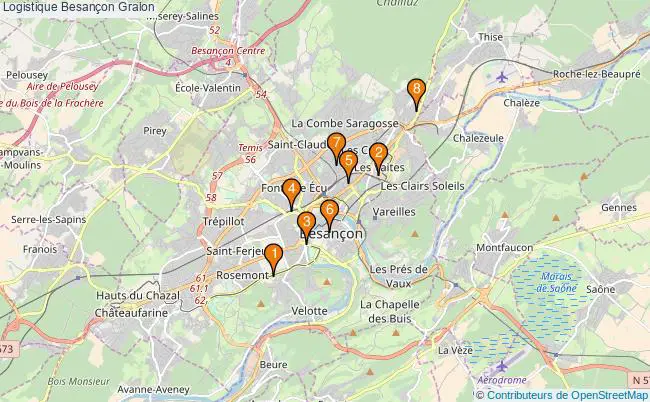 plan Logistique Besançon Associations logistique Besançon : 10 associations
