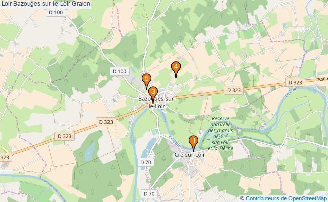plan Loir Bazouges-sur-le-Loir Associations Loir Bazouges-sur-le-Loir : 6 associations