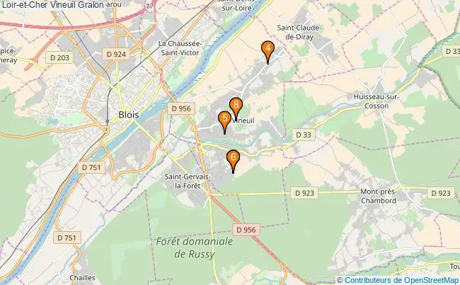 plan Loir-et-Cher Vineuil Associations Loir-et-Cher Vineuil : 8 associations