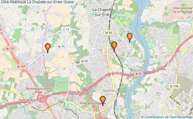 plan Loire-Atlantique La Chapelle-sur-Erdre Associations Loire-Atlantique La Chapelle-sur-Erdre : 6 associations
