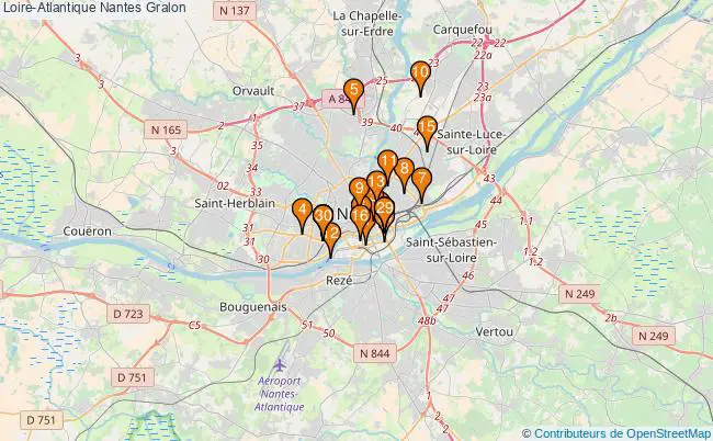 plan Loire-Atlantique Nantes Associations Loire-Atlantique Nantes : 154 associations