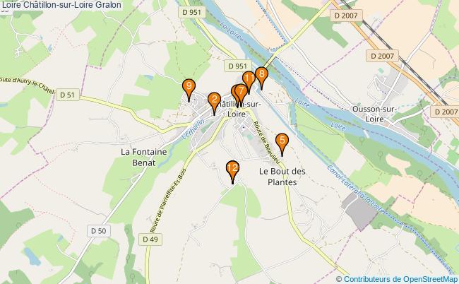 plan Loire Châtillon-sur-Loire Associations Loire Châtillon-sur-Loire : 12 associations