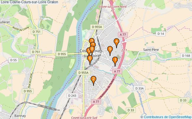 plan Loire Cosne-Cours-sur-Loire Associations Loire Cosne-Cours-sur-Loire : 11 associations