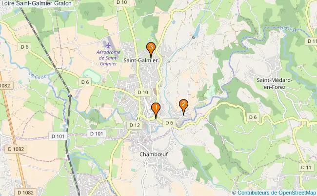 plan Loire Saint-Galmier Associations Loire Saint-Galmier : 3 associations