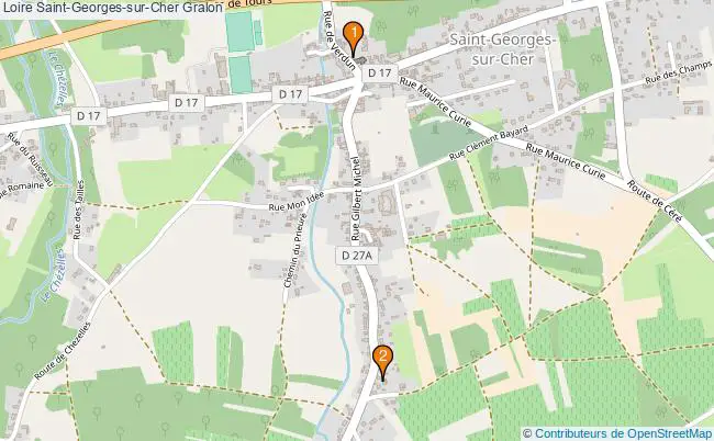plan Loire Saint-Georges-sur-Cher Associations Loire Saint-Georges-sur-Cher : 2 associations
