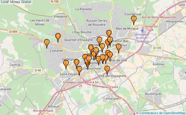 plan Loisir Nîmes Associations loisir Nîmes : 45 associations