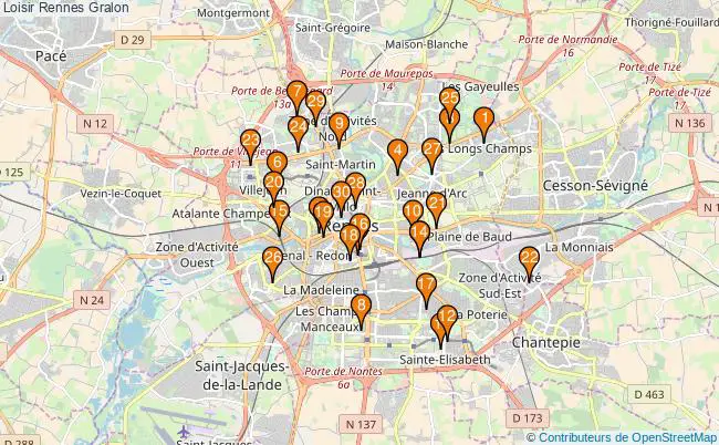 plan Loisir Rennes Associations loisir Rennes : 64 associations
