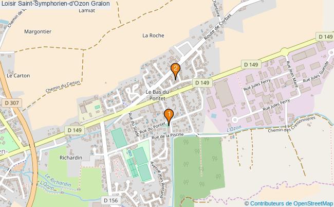 plan Loisir Saint-Symphorien-d'Ozon Associations loisir Saint-Symphorien-d'Ozon : 3 associations