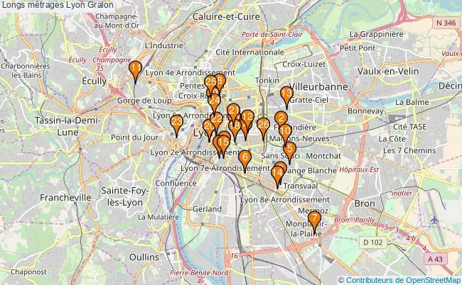 plan Longs métrages Lyon Associations longs métrages Lyon : 34 associations