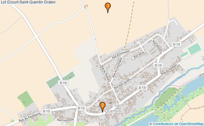 plan Lot Ecourt-Saint-Quentin Associations Lot Ecourt-Saint-Quentin : 2 associations